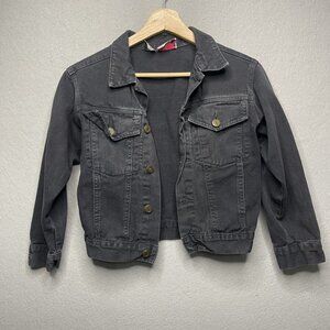 Vintage Torpedo International Black Denim Jacket M USA Made